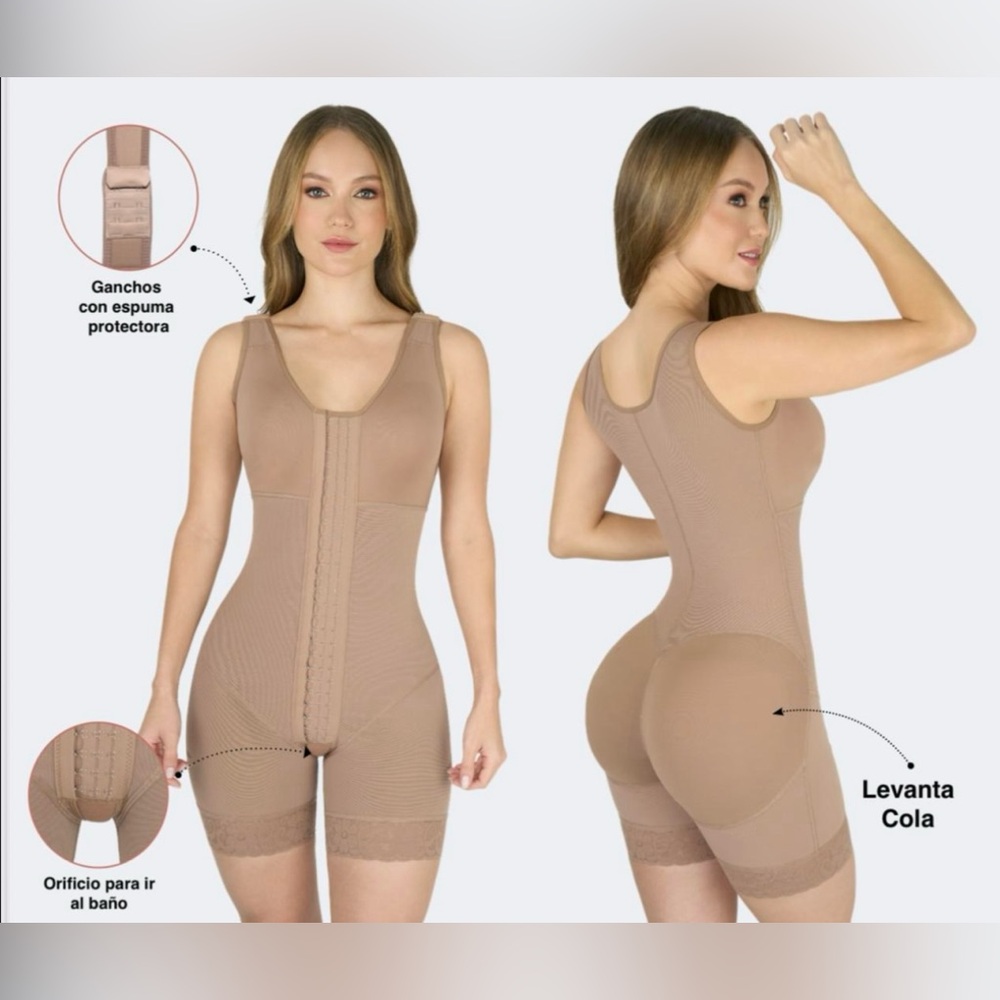 Full body con busto Seamless Tan Shapewear Bodysuit faja completa